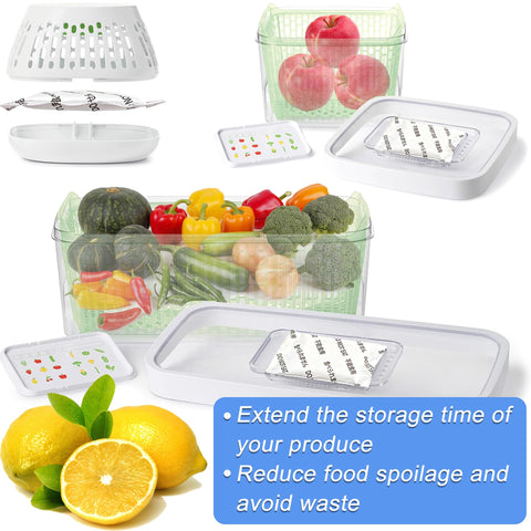 LeoTube standing crisper drawer insert fits neatly for extended produce life.