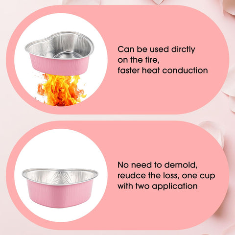 LepoHome pink aluminum cake pans with 100ml capacity for treats.