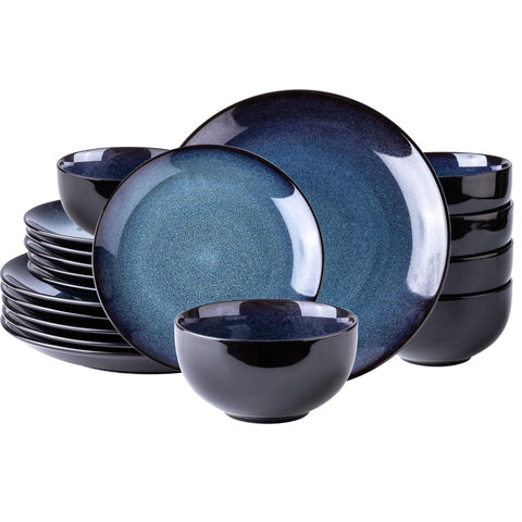 LERATIO ceramic dinnerware blue plates for stylish everyday meals with durable construction