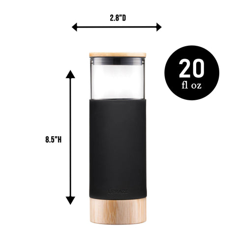 Le'raze leak-proof lid keeps beverages secure during commutes.