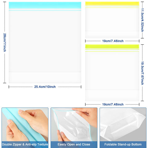 Lerine BPA-free bags designed for meal prep and kitchen organization.