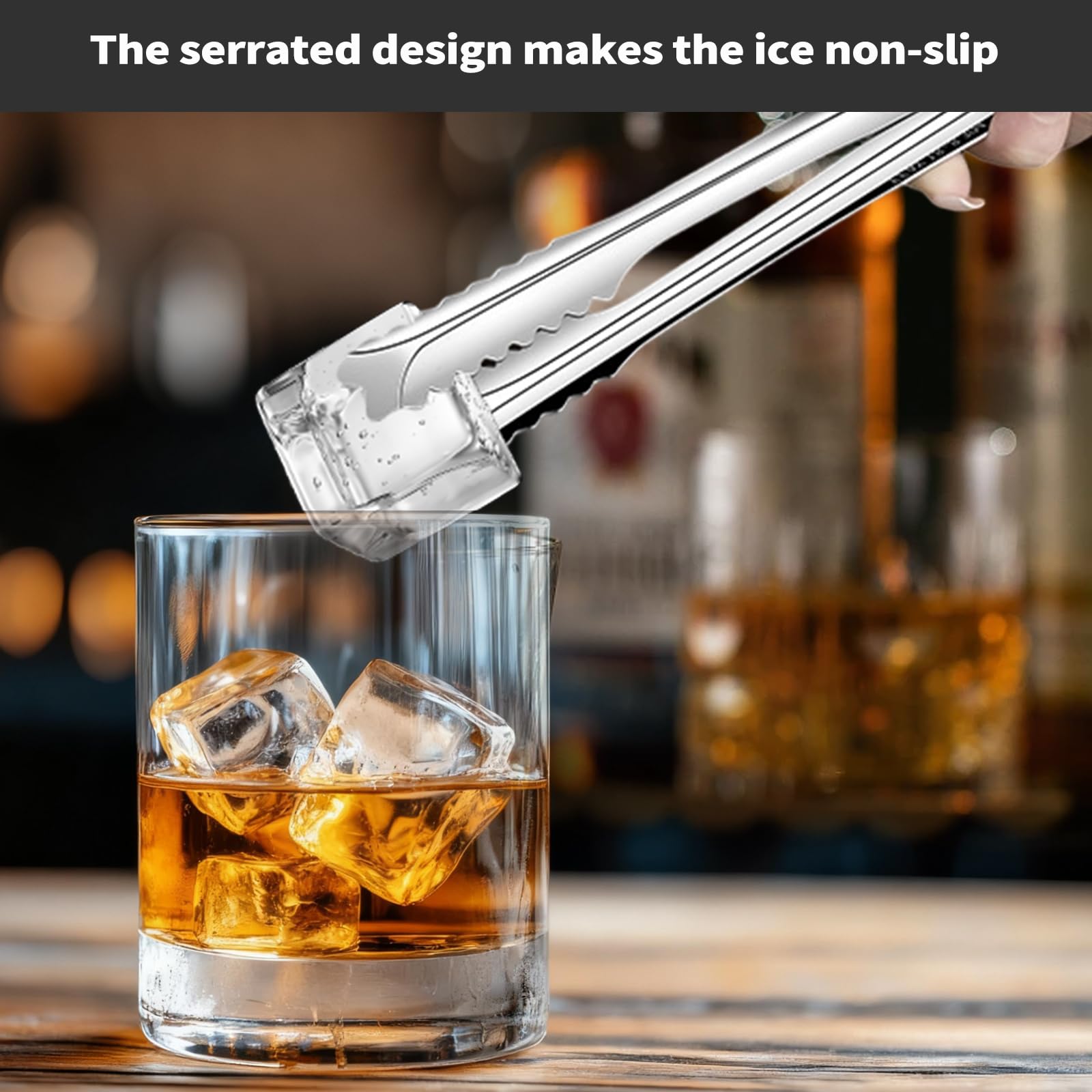 Lersaisfany ice tongs handling king cubes with precision