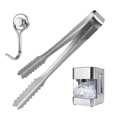 Lersaisfany stainless steel ice tongs gripping jumbo ice balls for cocktails