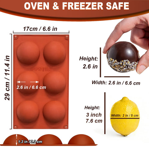 Lerykin chocolate bombe mousse mold ideal for glossy domes and creative treats.