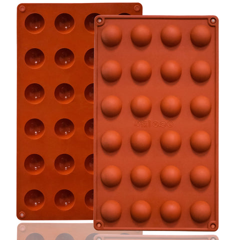Lerykin Mini semi-sphere molds collection for jelly and chocolate treats.