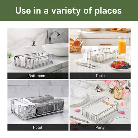 LEVIMETREE guest towel holder in bathroom vanity shows organized counter space