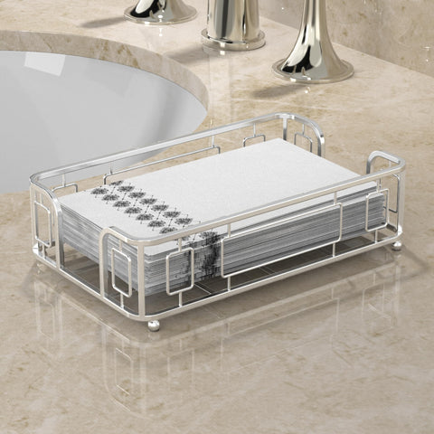 LEVIMETREE guest towel holder side view highlighting compact footprint for countertop use