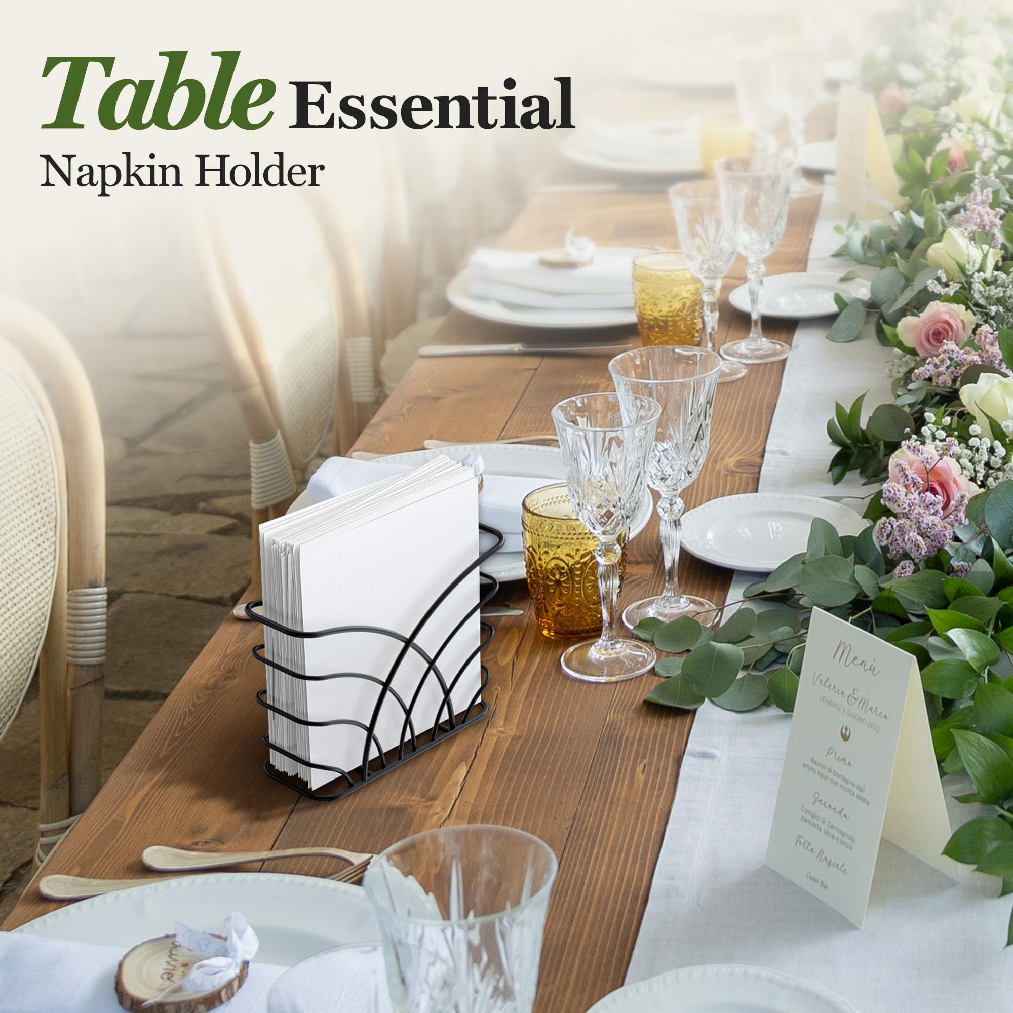 LEVIMETREE compact standard size holder fits most napkins on busy tables