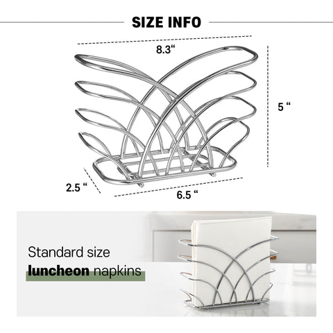 LEVIMETREE napkin holder for kitchen counter, stylish chrome finish, enhances everyday meals.
