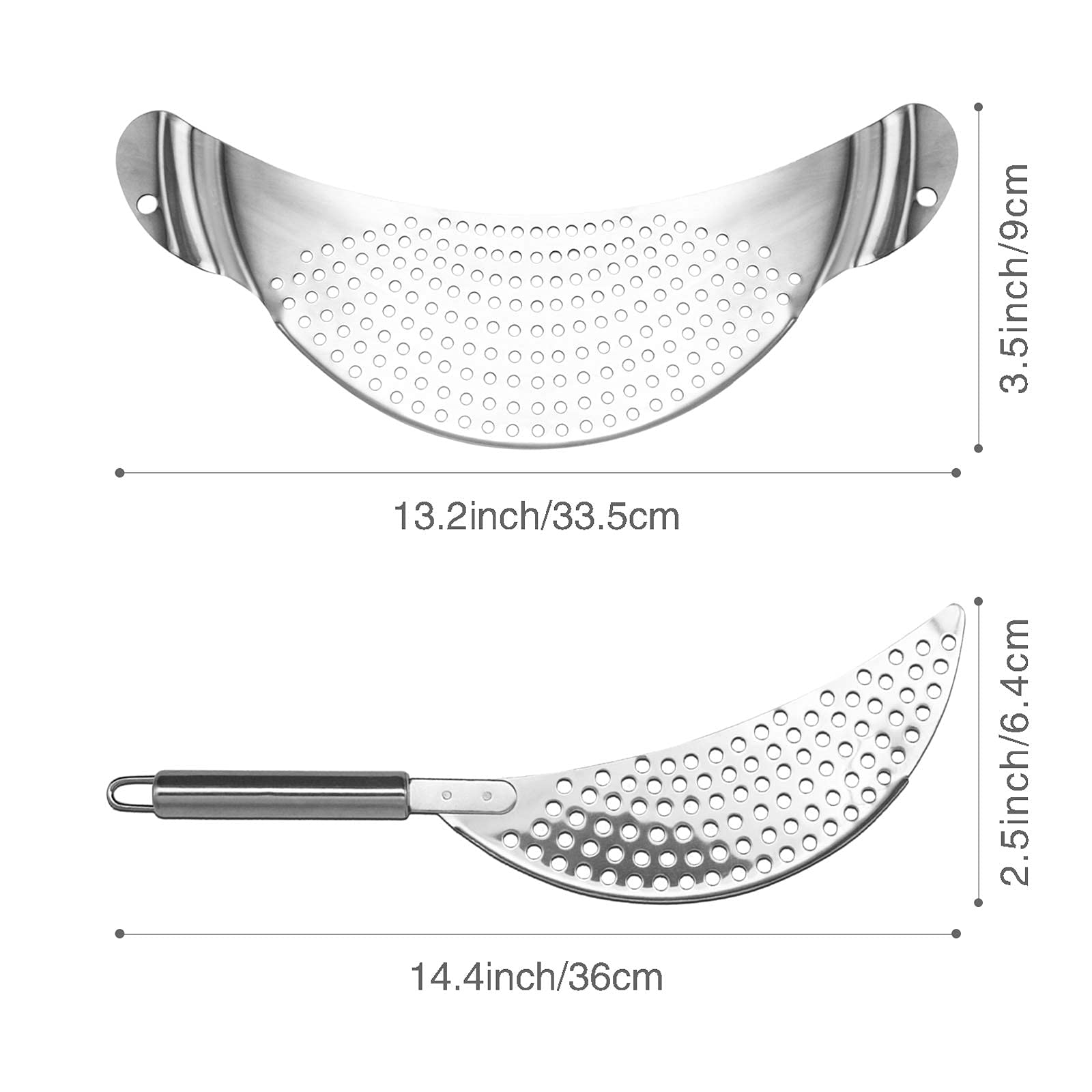 LEVINCHY dishwasher-safe stainless strainer for quick cleanup.
