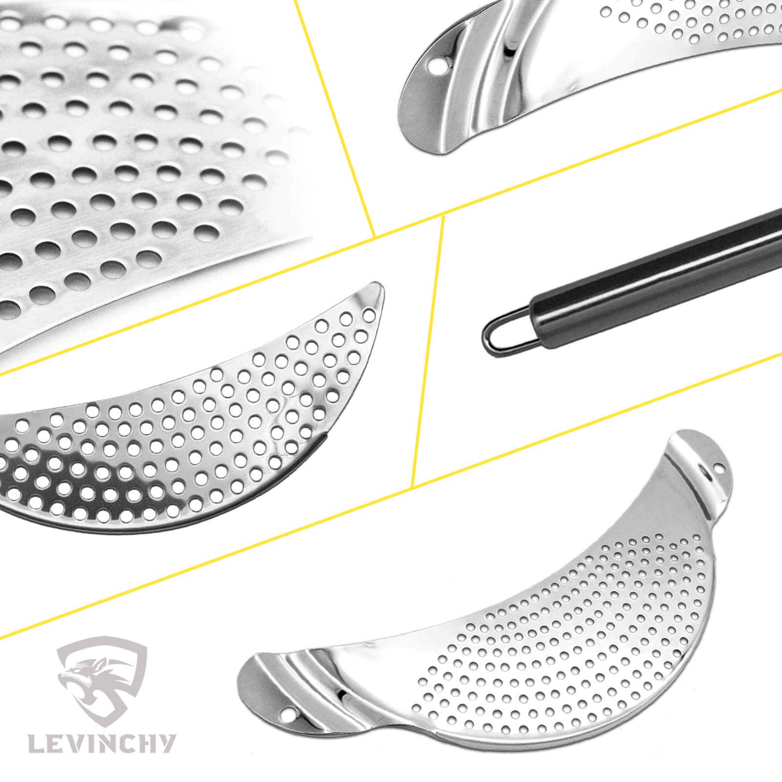LEVINCHY strainer with double handles for safer, easy handling.