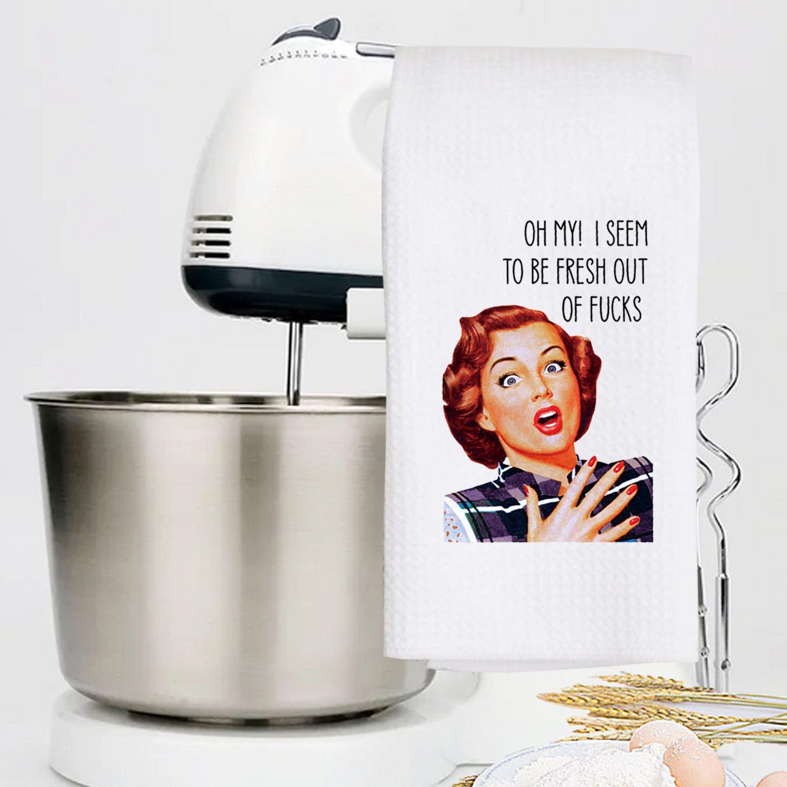 LEVLO Kitchen towel drying and hanging in a bright modern kitchen for daily use.