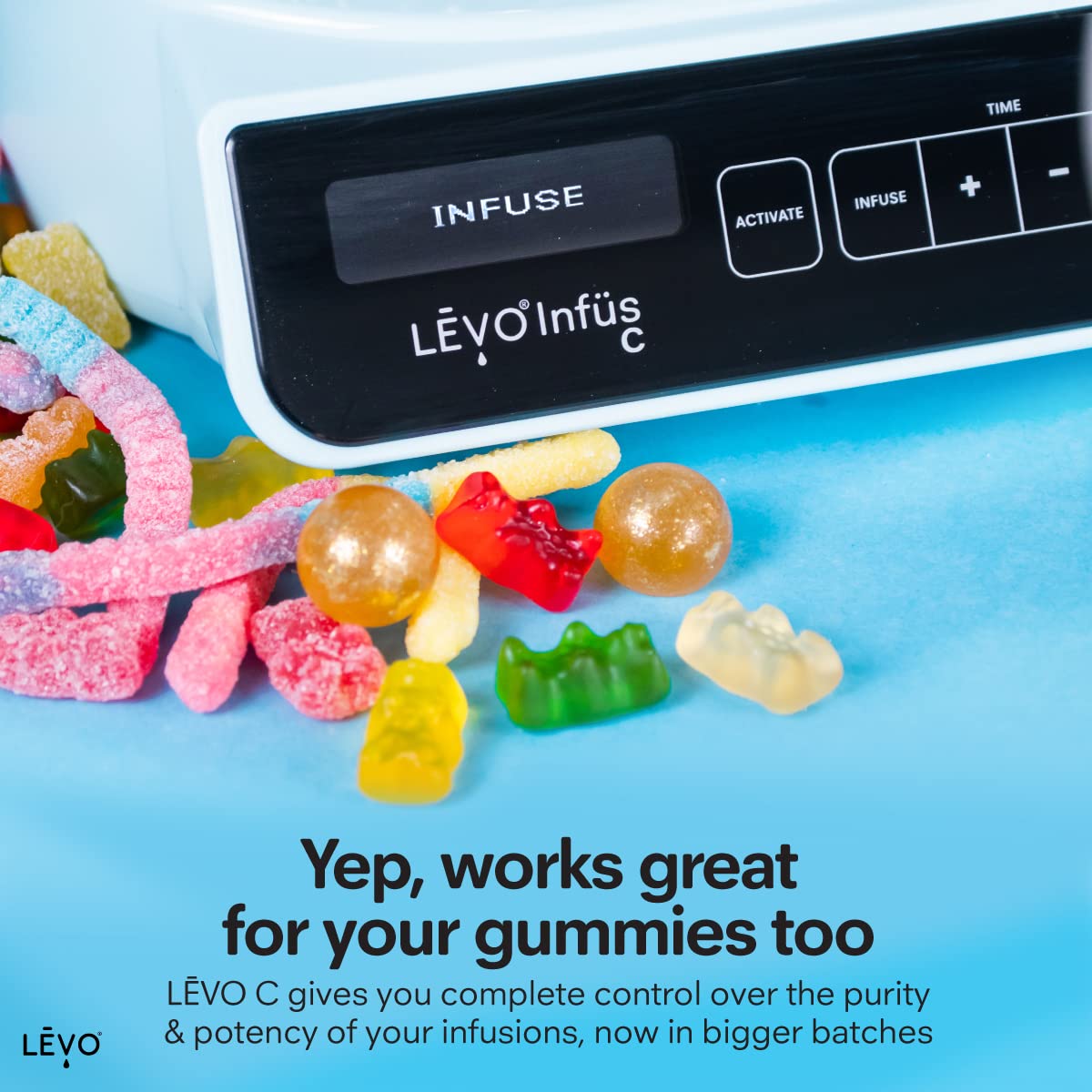 LEVO C odor-sealed lid helps keep smells contained while infusing.
