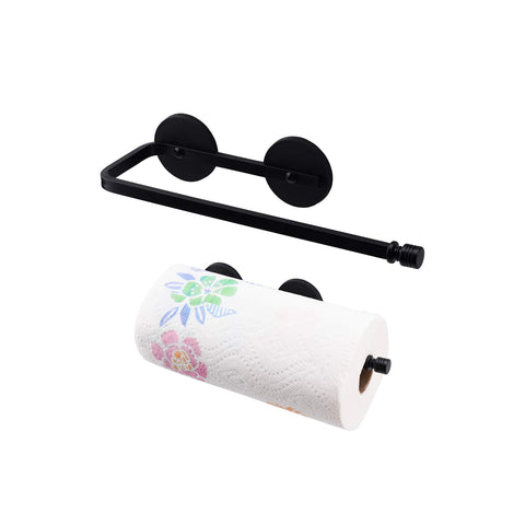 LEVOSHUA paper towel rack for metal cabinet keeps towels tidy.