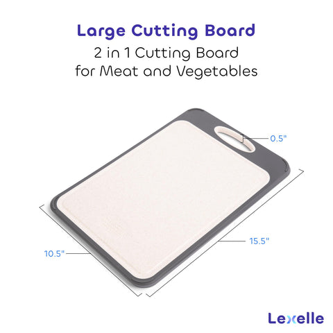 Lexelle cutting board with edge wrap for stable, slip-free chopping