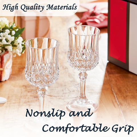 LEYIQU reusable plastic wine glasses, safe and durable for frequent use.