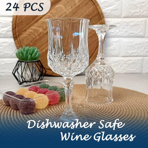 LEYIQU wedding-table plastic glasses in clear design, elevate table settings.