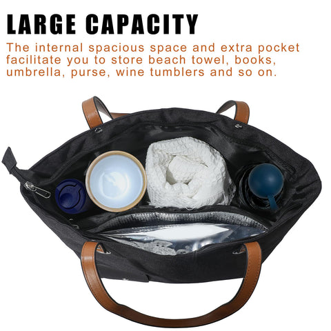 LEZEHUIBEST leakproof insulated tote keeps drinks cool on the go