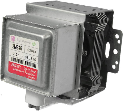 LG 6324W1A001L magnetron front view for OEM replacement in LG microwaves, reliable performance.