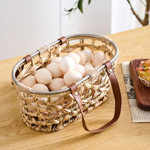 Natural seagrass weave of LGENHOOM basket shows breathable protection