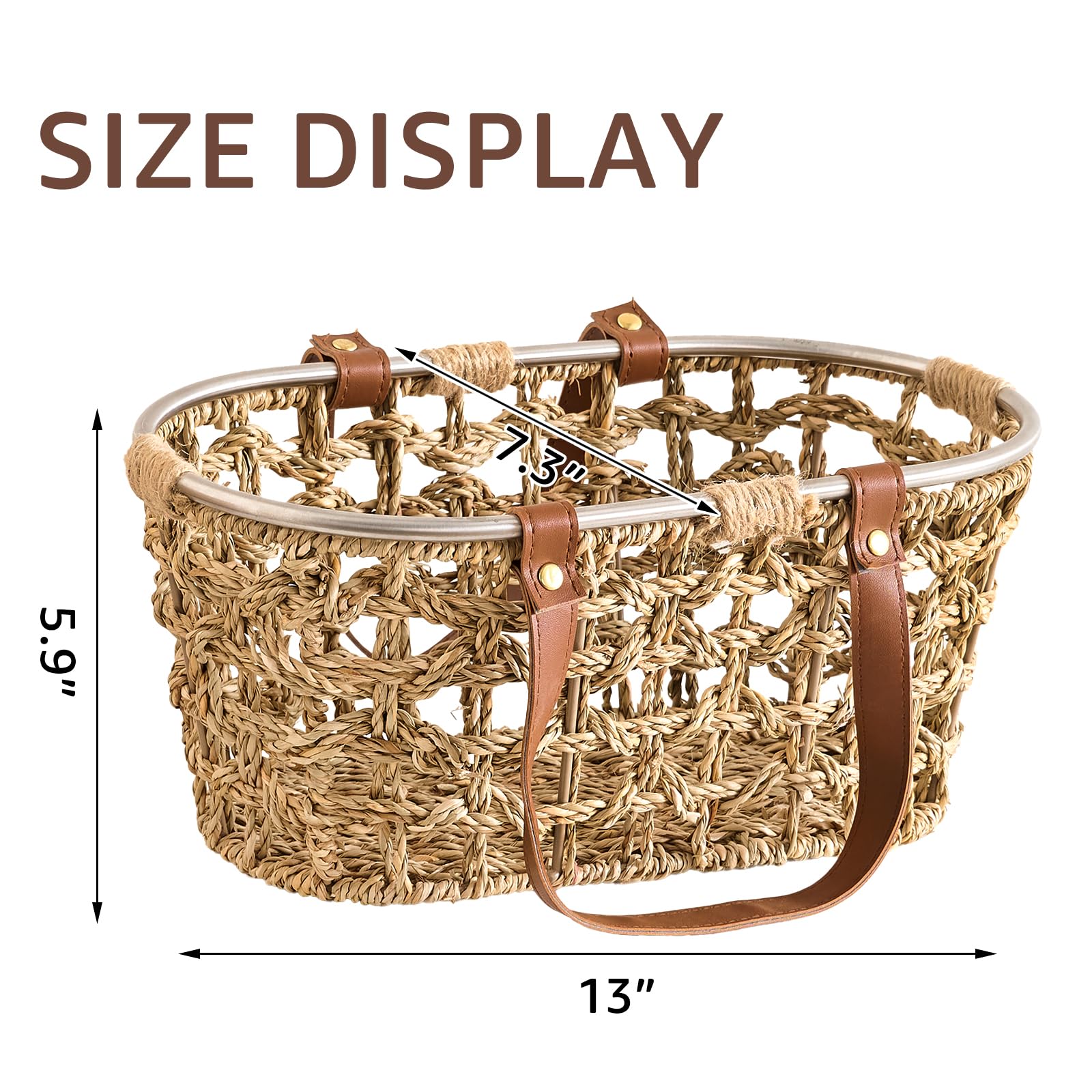 LGENHOOM seagrass basket filled with fruit for easy storage
