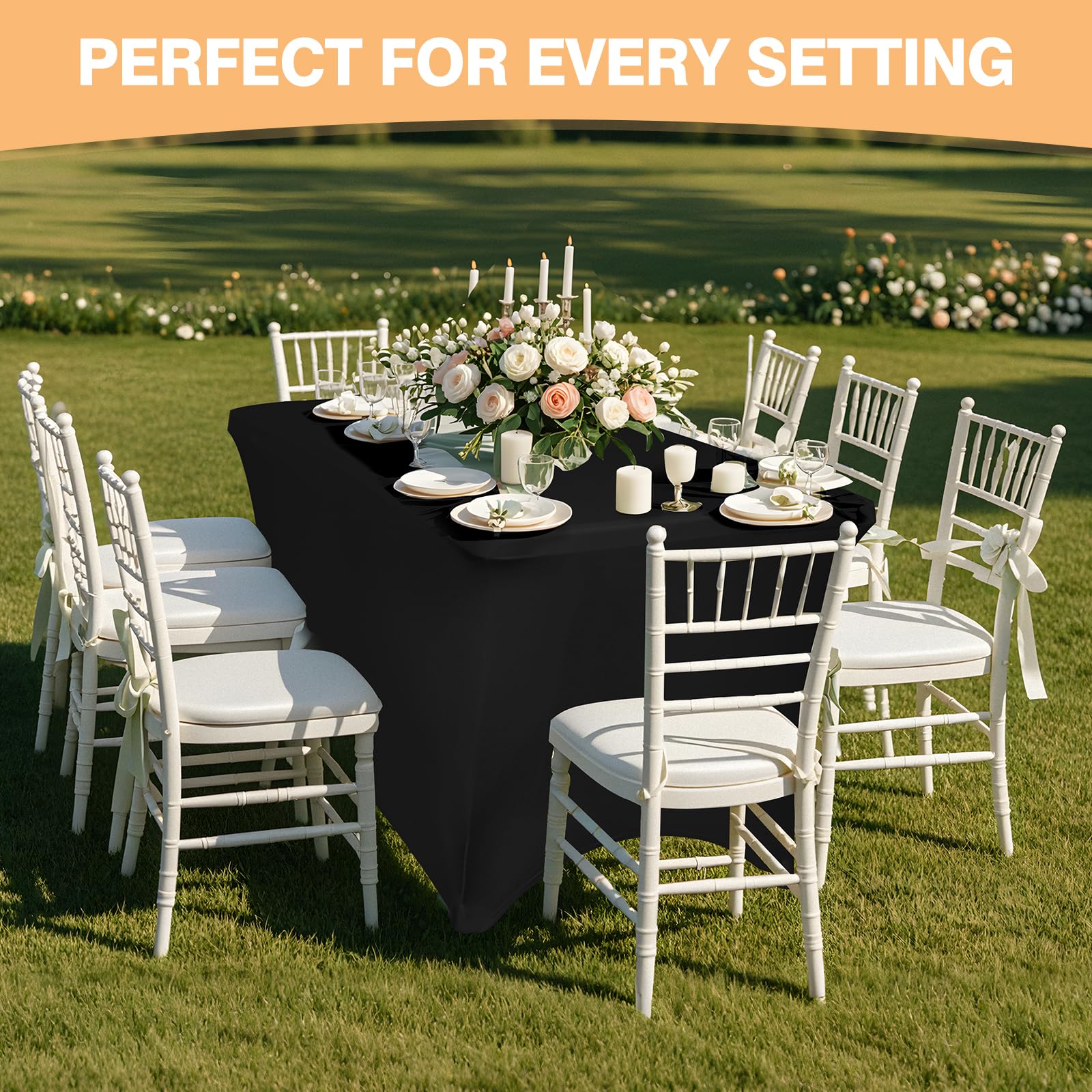 LGJIAOJIAO 6ft table fit suitable for long rectangular tables