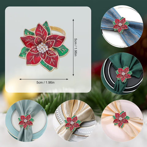 LGJkYF 12-pack metal napkin rings on display, durable design ready for reuse across seasons