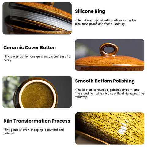 LGQ silicone sealing ring lid protects moisture and preserves flavors for dry goods.