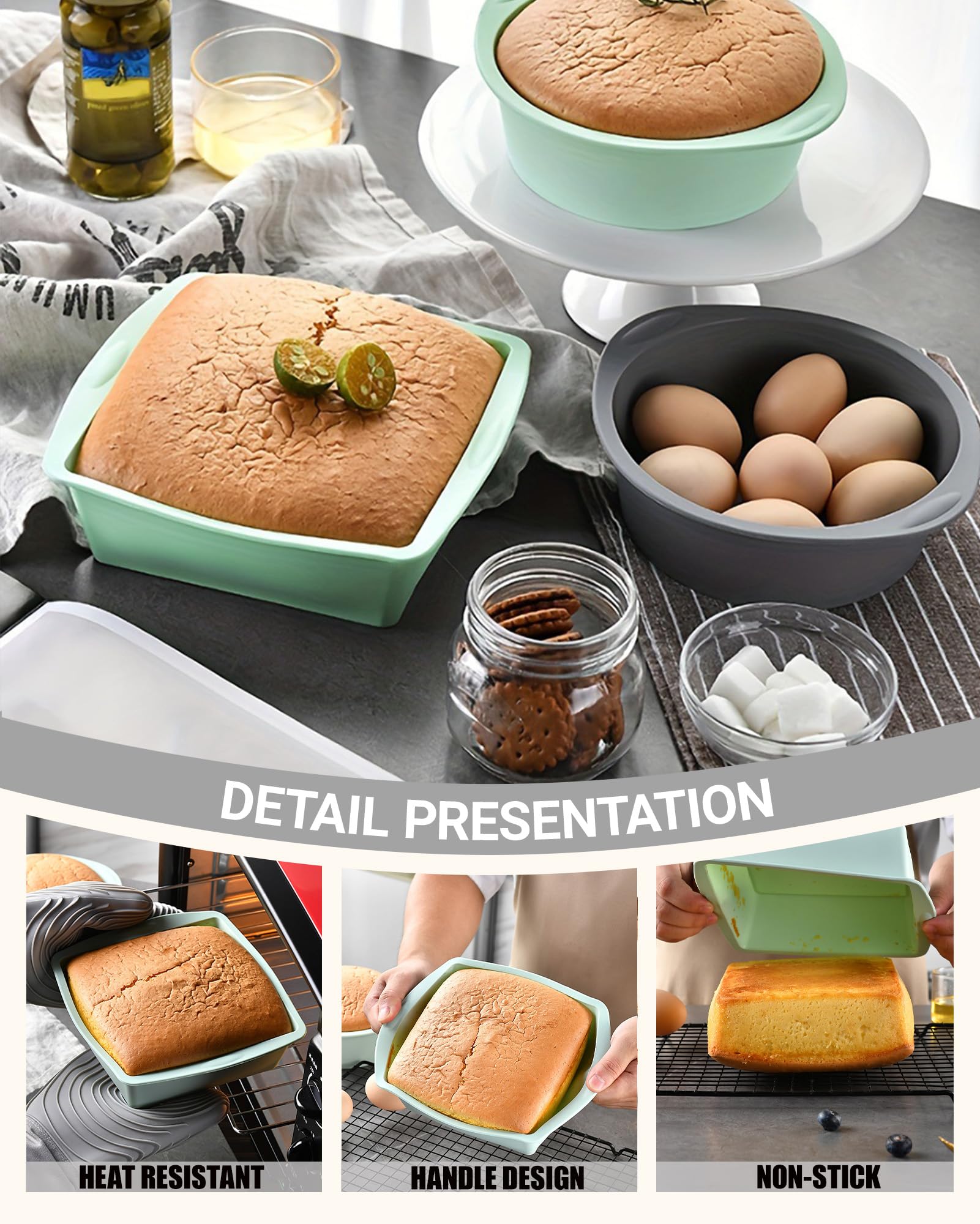 LGQUK 6-inch purple square pan offering versatile baking options.