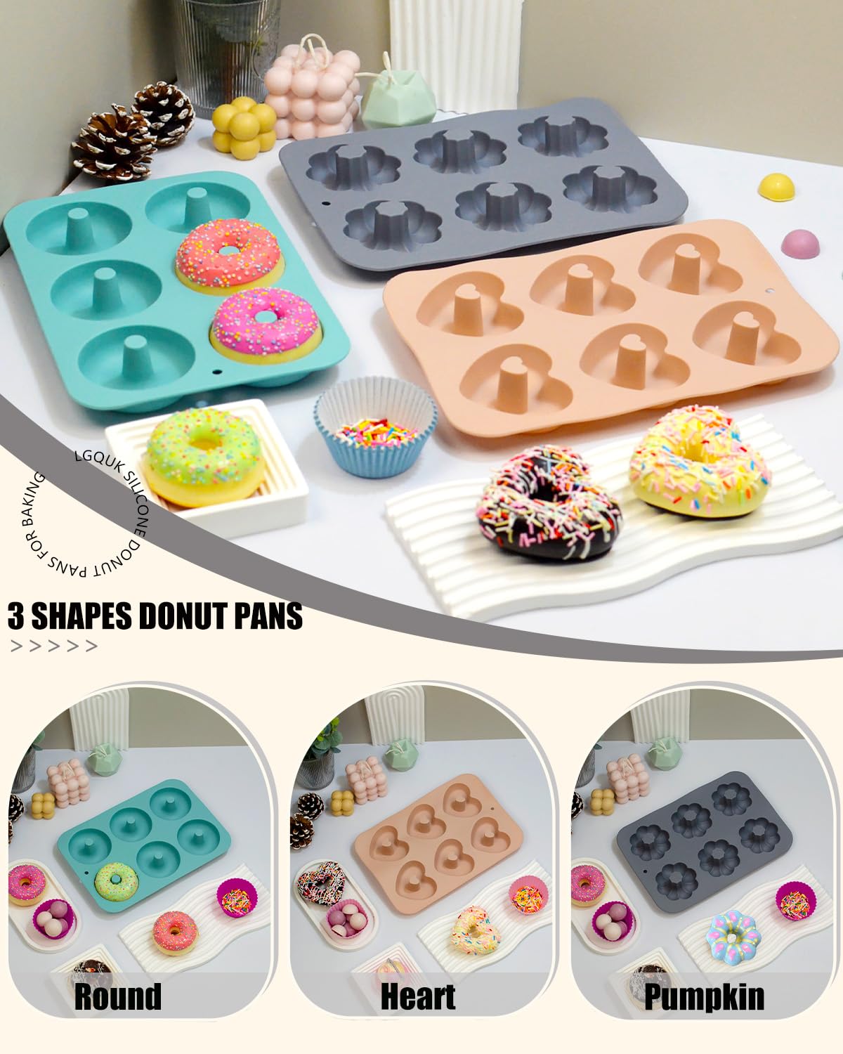 LGQUK silicone bakeware is durable and dishwasher safe for quick cleanup.