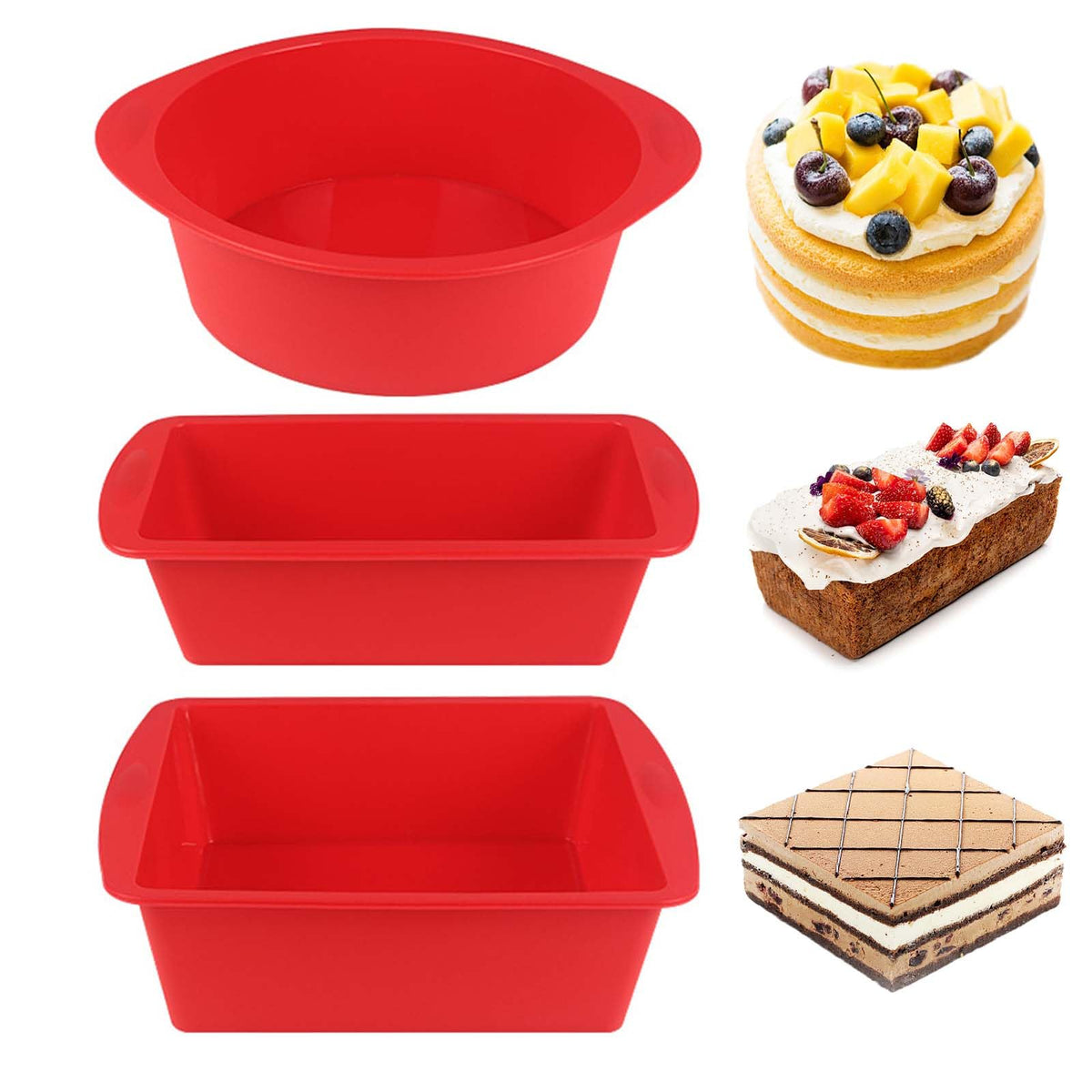 LGQUK silicone loaf pan for easy release and uniform baking results.