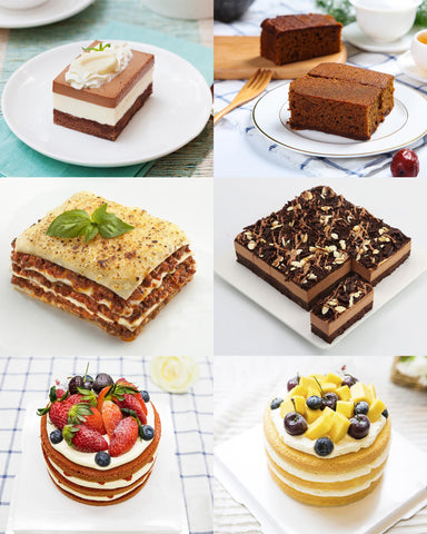 LGQUK stackable bakeware saves kitchen space when stored.