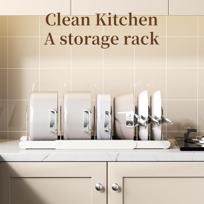 Lhieiayh lid holder features a U-shaped groove to secure lids securely.