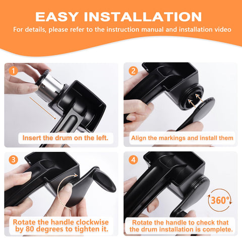 LHS Cheese Grater Easy Clean Removable Parts simplify washing.