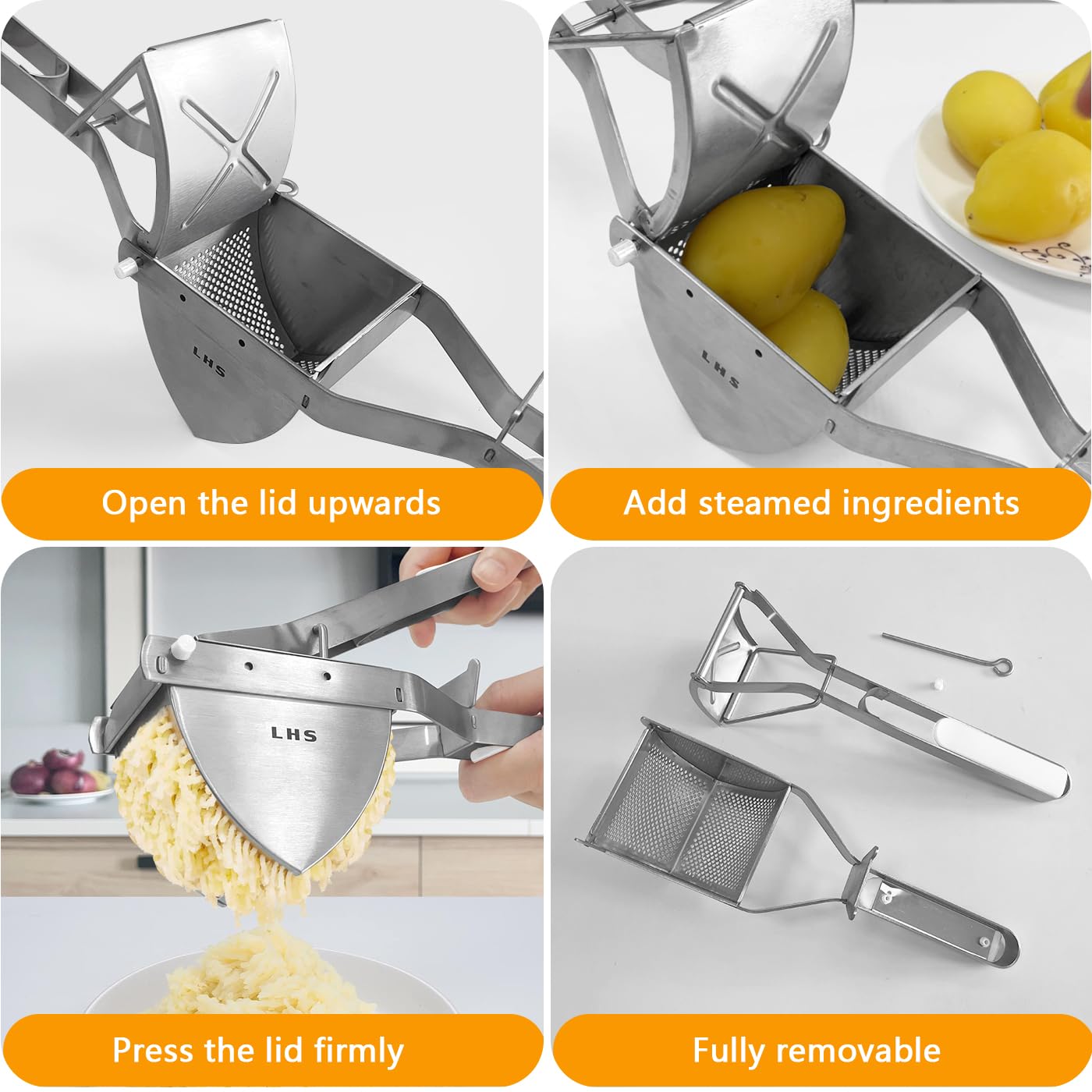 LHS dishwasher-safe design simplifies cleanup after busy kitchen service.