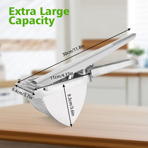 LHS large-capacity hopper ricer fits whole potatoes for faster prep