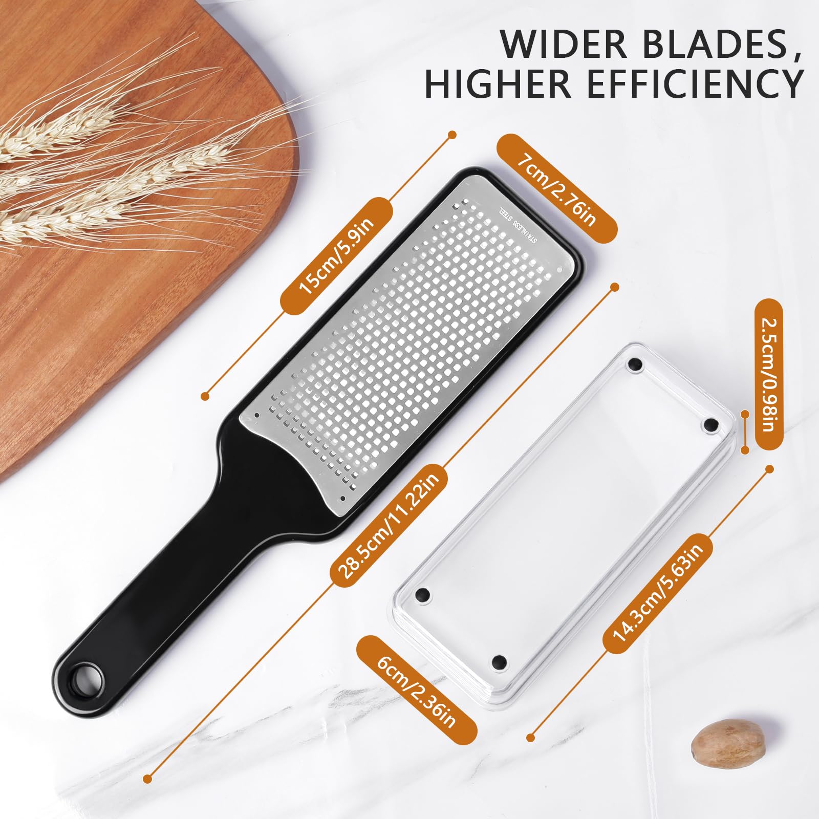 LHS Parmesan Cheese Zester delivers fine grating for toppings and delicate garnishes.