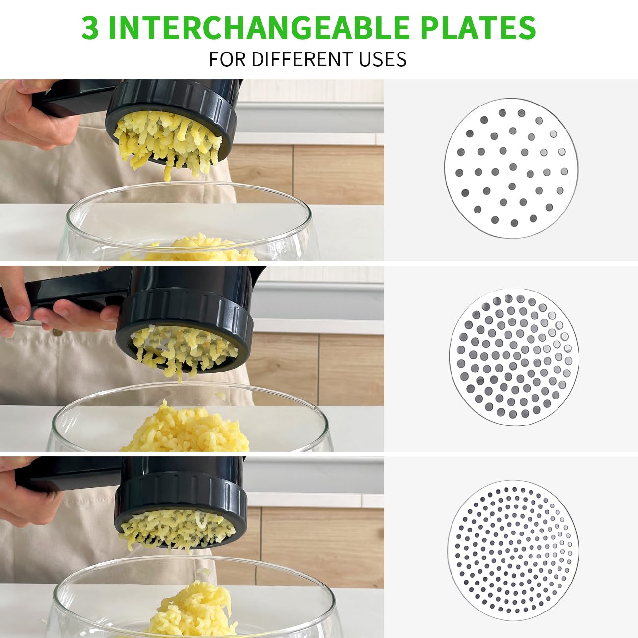 LHS Potato Ricer used for baby food applications and soft vegetables