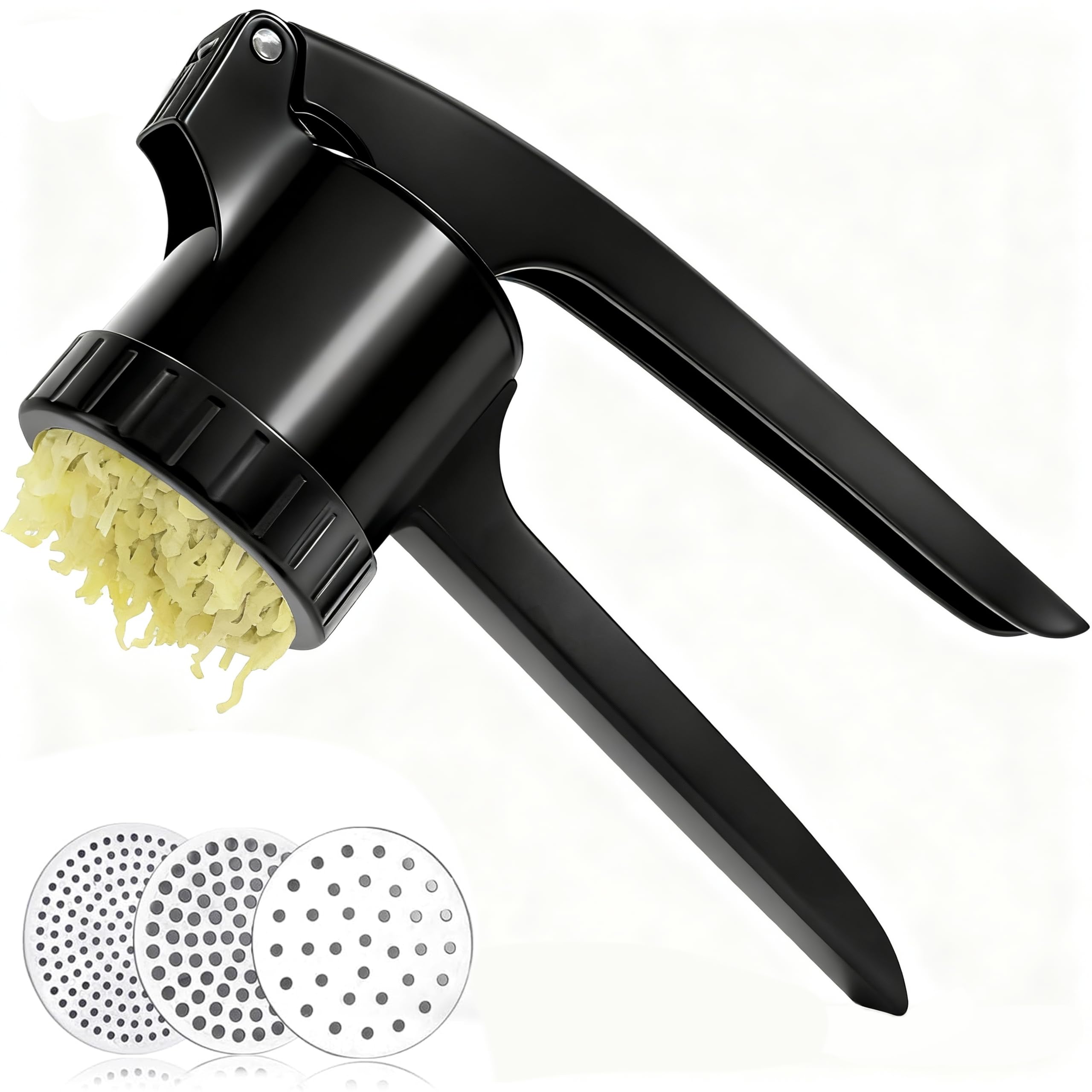 LHS Potato Ricer with interchangeable discs for versatile mashing textures