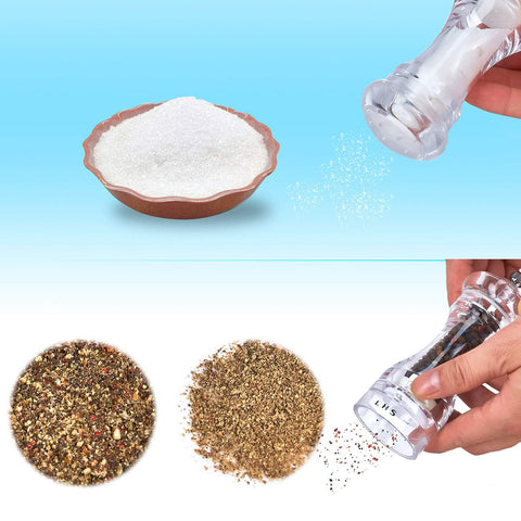 LHS Salt Shaker clear body lets you monitor salt levels at a glance.