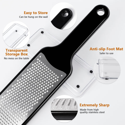 LHS Zester Grater with Ergonomic Handle provides comfortable zesting during long prep sessions.