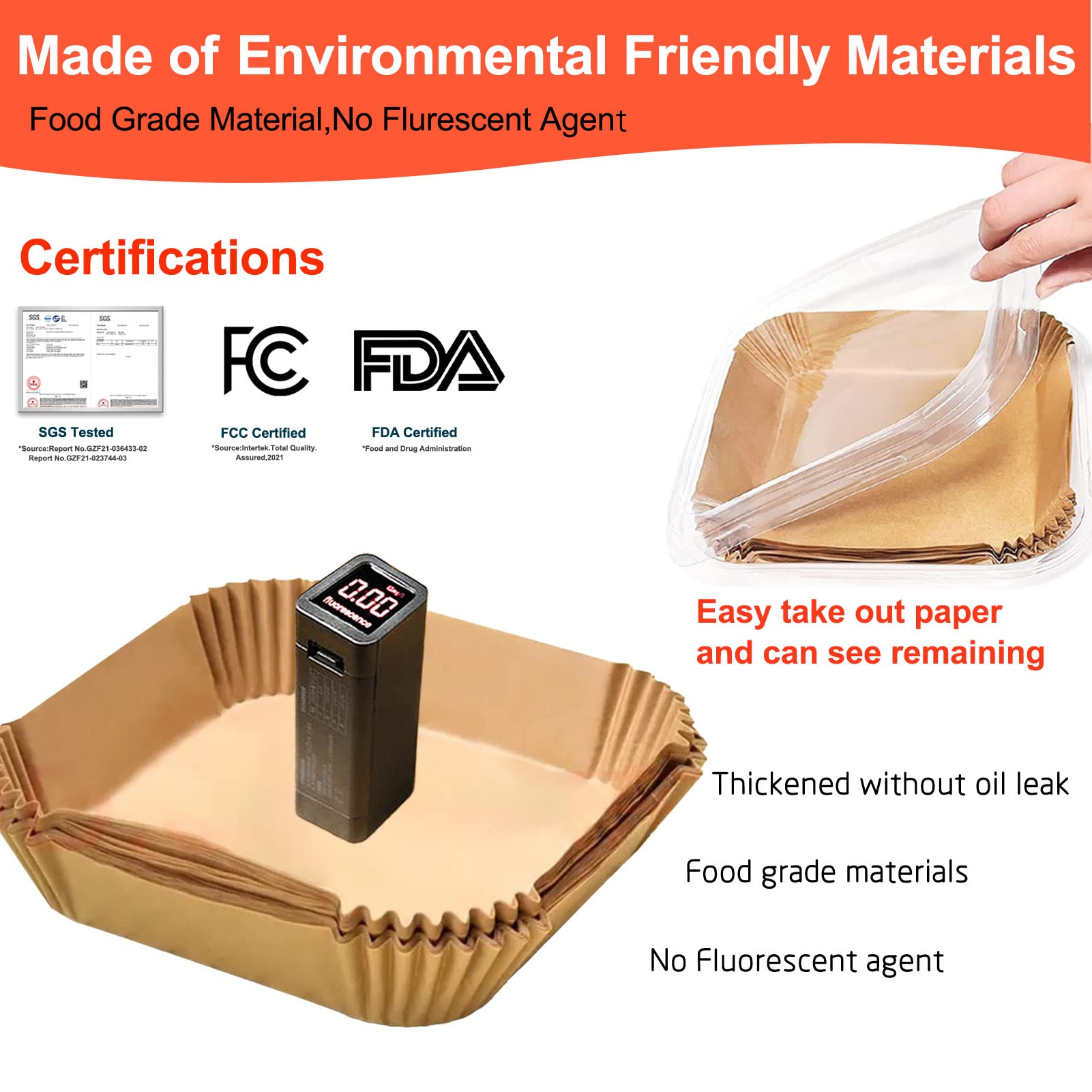 LHSHAD microwave-safe parchment liner compatible with quick meals.