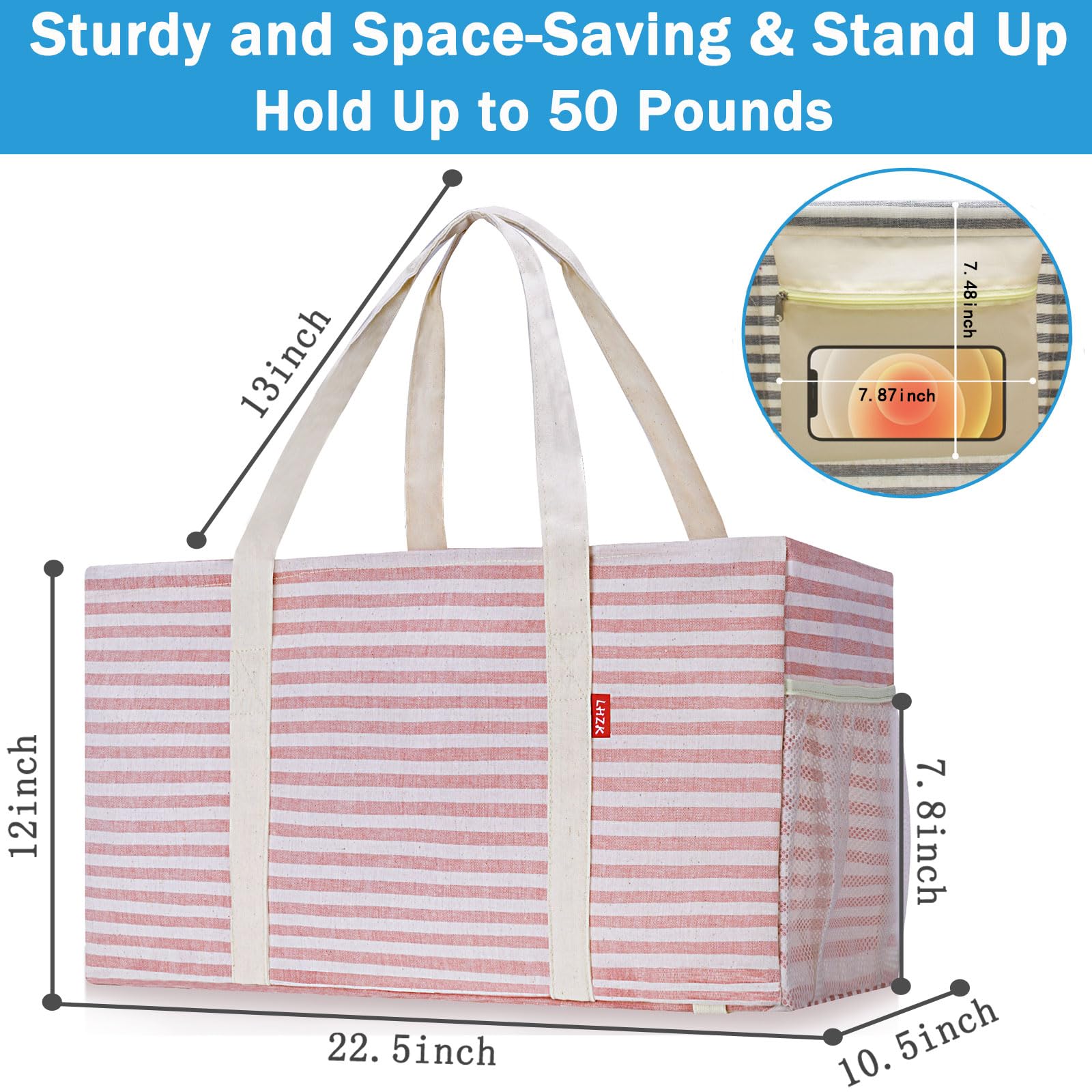 LHZK 46L capacity supports substantial shopping or storage needs.