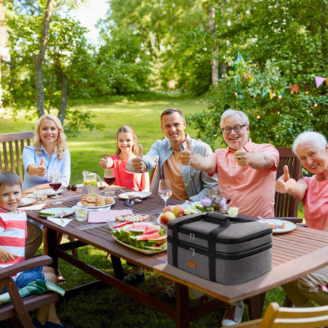 LHZK casserole carrier hot/cold insulation keeps dishes fresh for hours