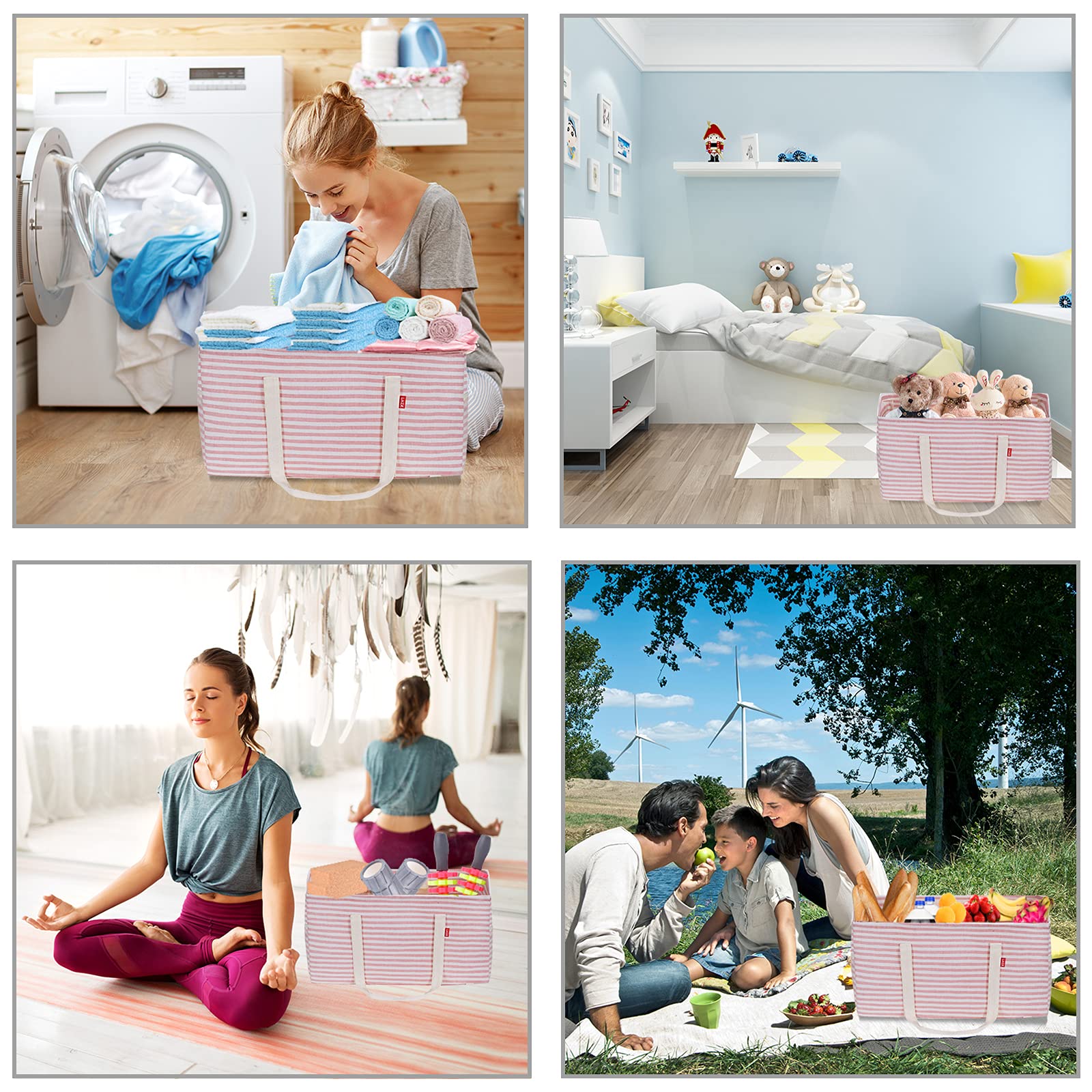 LHZK exterior pockets hold sunscreen and beach toys for quick access.