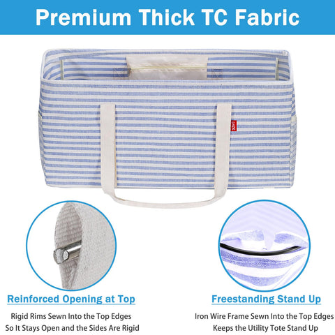 LHZK open top reinforced frame tote showcasing easy loading and visibility