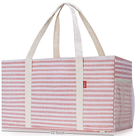 LHZK standing extra large tote bag with upright design for easy grocery loading.