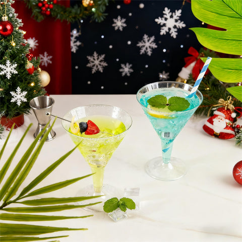 Liacere clear plastic presentation enhances hors d'oeuvres and desserts