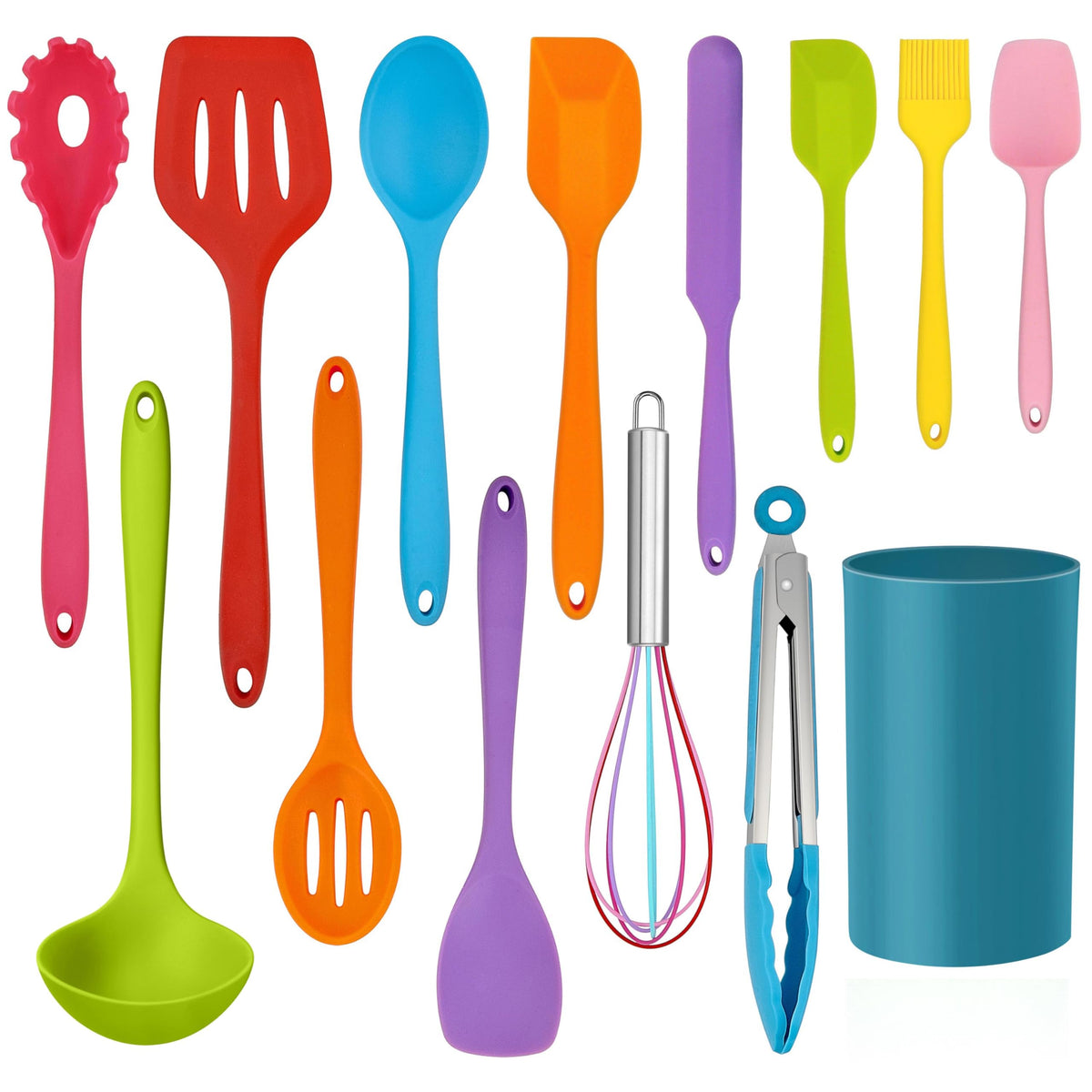 LIANYU 14-pcs set with holder keeps counters organized and accessible