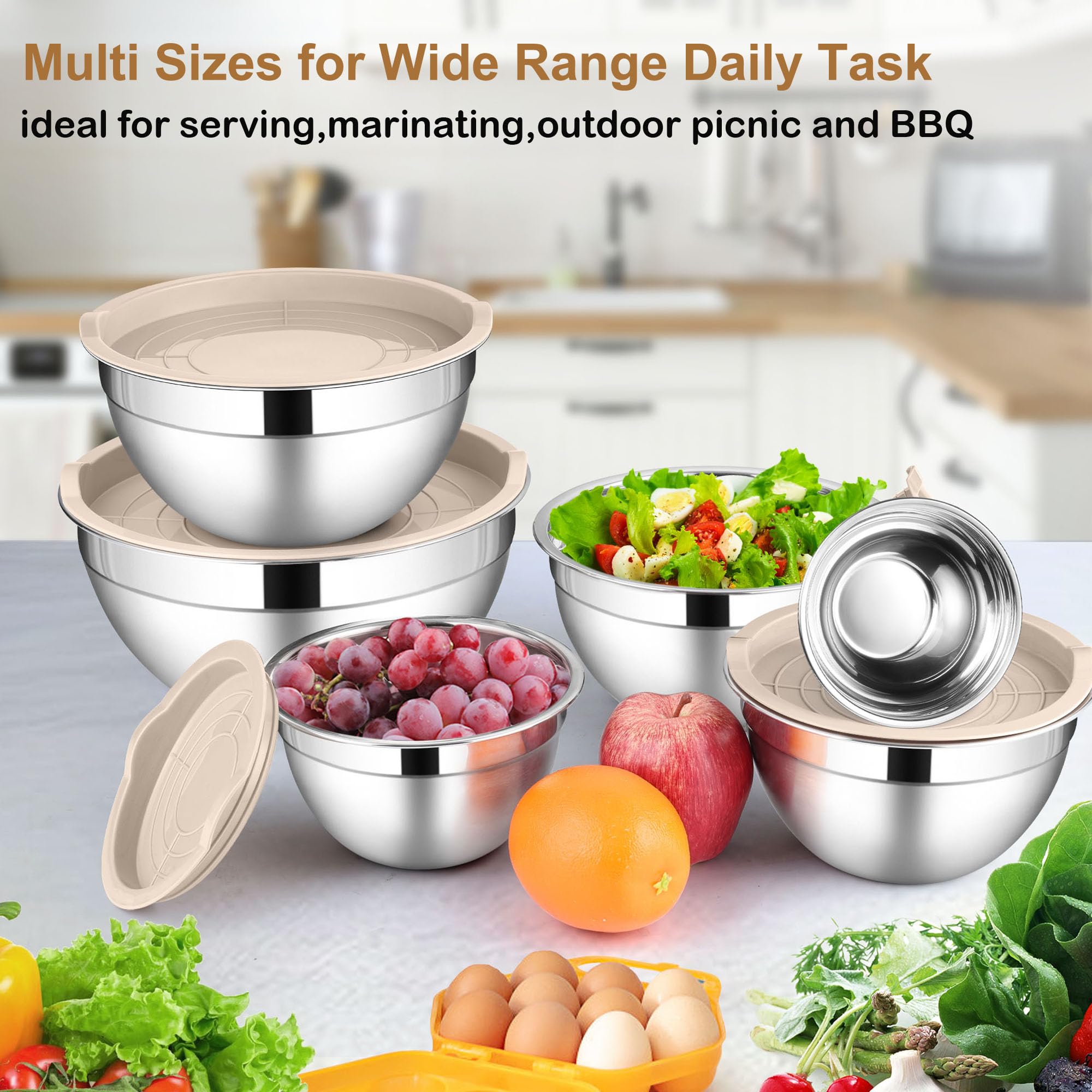 Six sizes include 7 qt to 1 qt bowls.